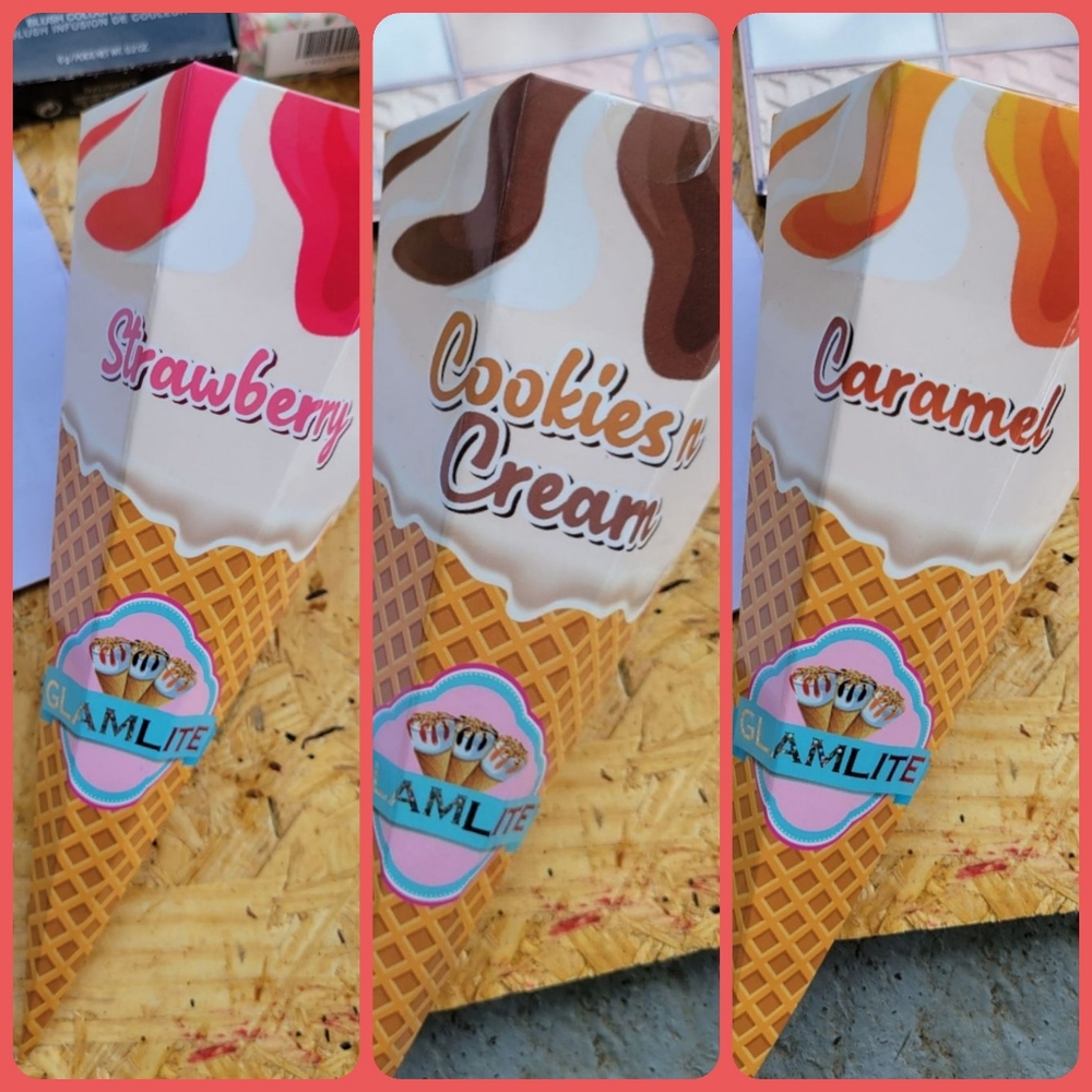 Glamlite ice cream cone lip gloss bundle